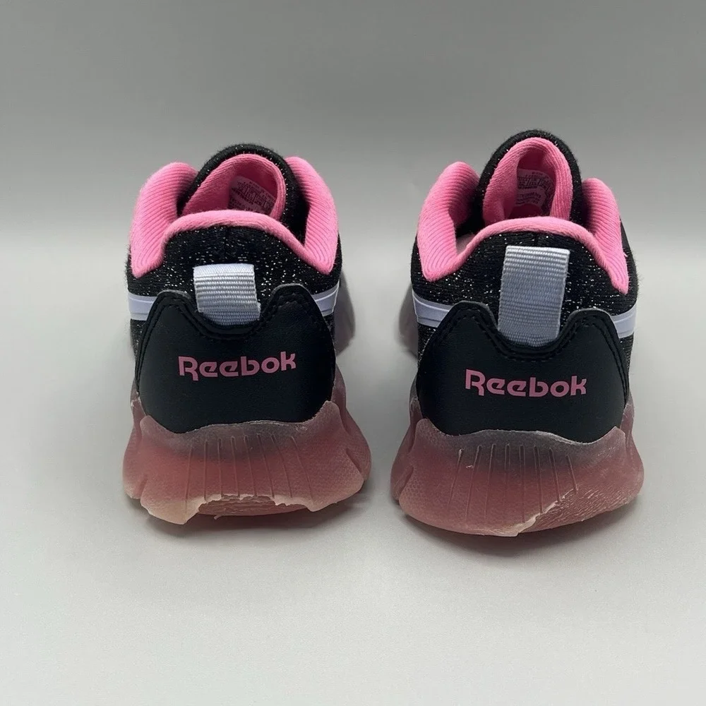 Reebok Zig N Glow Black‎ Pink Slip On Athletic Shoes - Kids Toddler Size 12